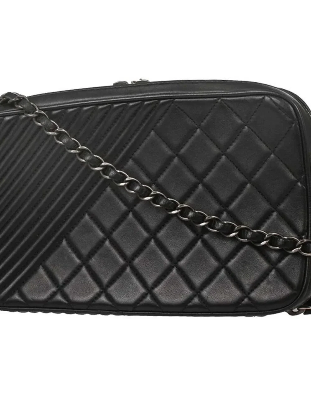 Chanel Black Lambskin Coco Boy Camera Bag Small 179631